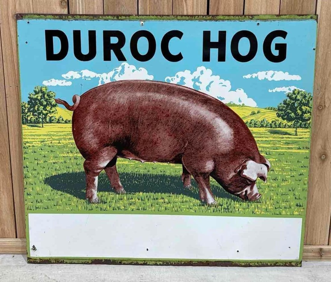 Duroc Hog w/Image Metal Sign (TAC) (1 of 4)