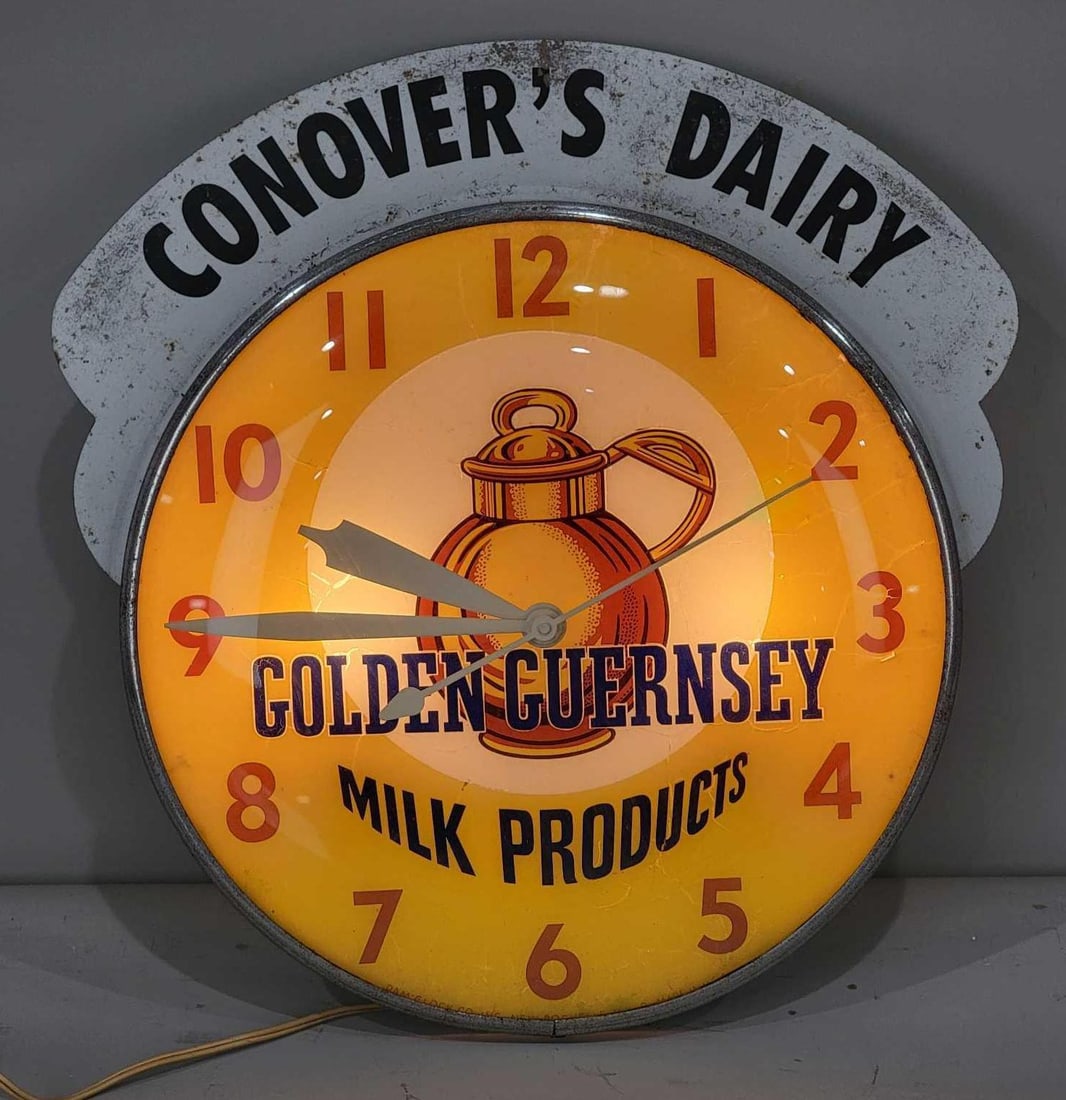 Golden Guernsey Milk Products w/Marquee Pam Clock (1 of 4)