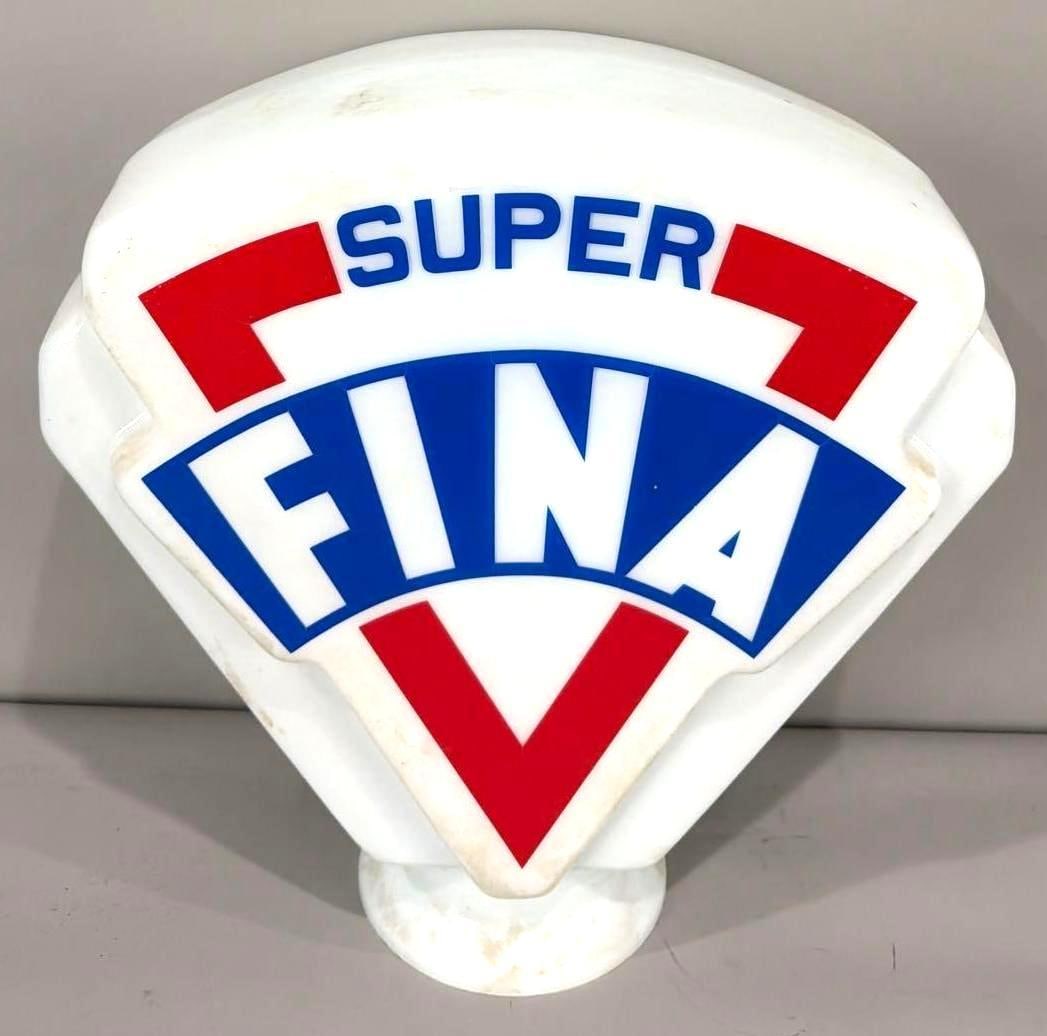 Super Fina OPC Milk Glass Globe: rated 9+, 18.5"T., the OPC (one-piece cast) milk glass globe is in excellent condition.