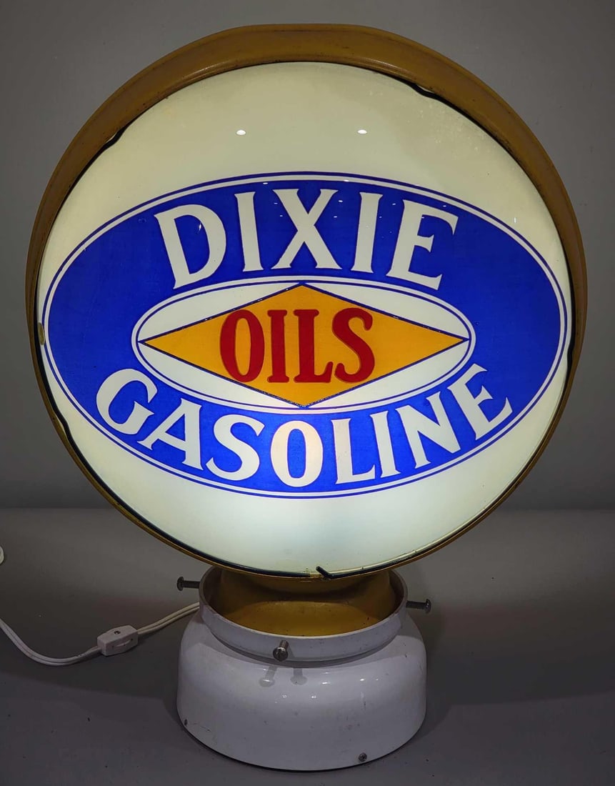 Dixie Oils Gasoline 15" Single Globe Lens (TAC) (1 of 5)