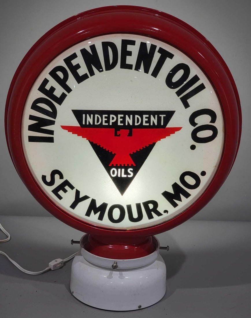 Independent Oil Co. w/Logo 15" Globe Lens (1 of 3)