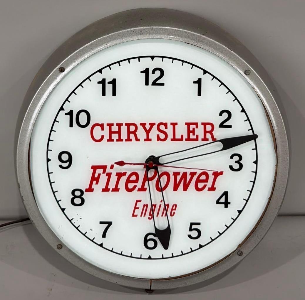 Chrysler Fire Power Engine Clock