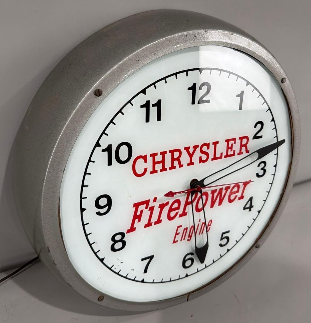 Chrysler Fire Power Engine Clock - 2