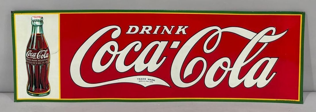 Drink Coca-Cola w/Christmas Bottle Metal Sign (TAC) (1 of 4)