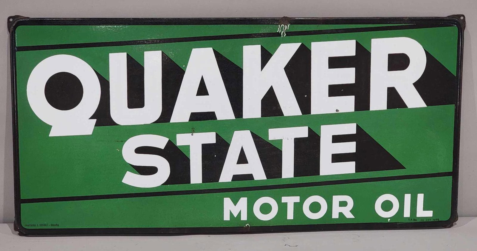 Quaker State Motor Oil Porcelain Sign (TAC) (1 of 6)