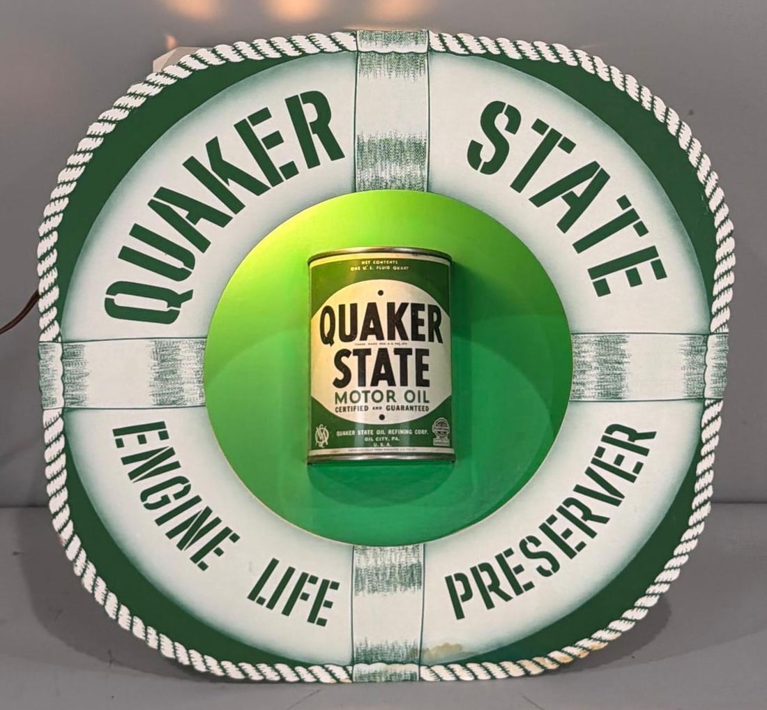 Quaker State Motor Oil Lighted Can Display (TAC) (1 of 5)
