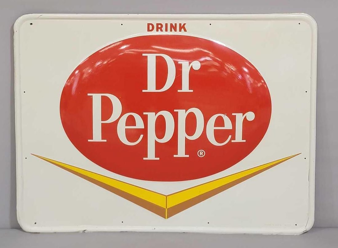 Drink Dr. Pepper w/V Logo Metal Sign (TAC) (1 of 6)