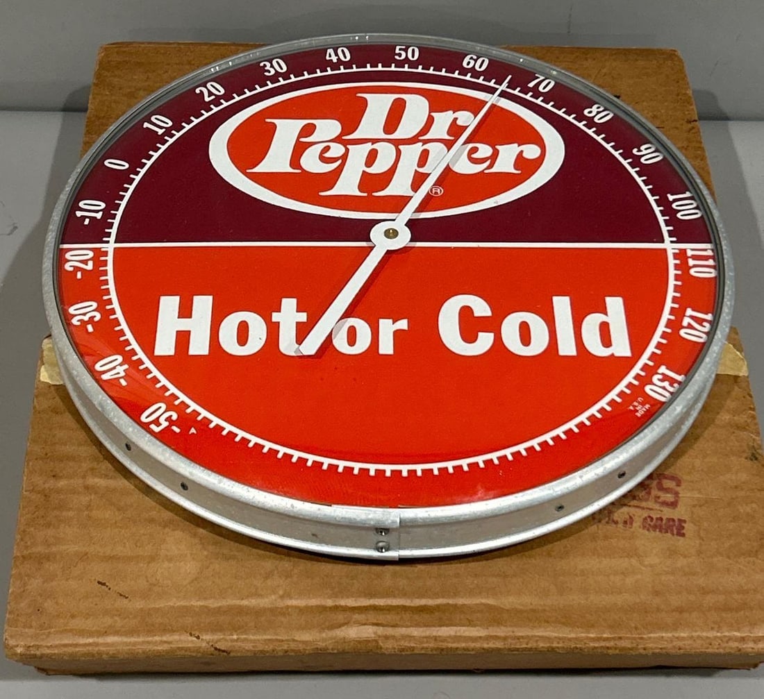 NOS Dr. Pepper Thermometer Sign W/ Original Box (1 of 4)