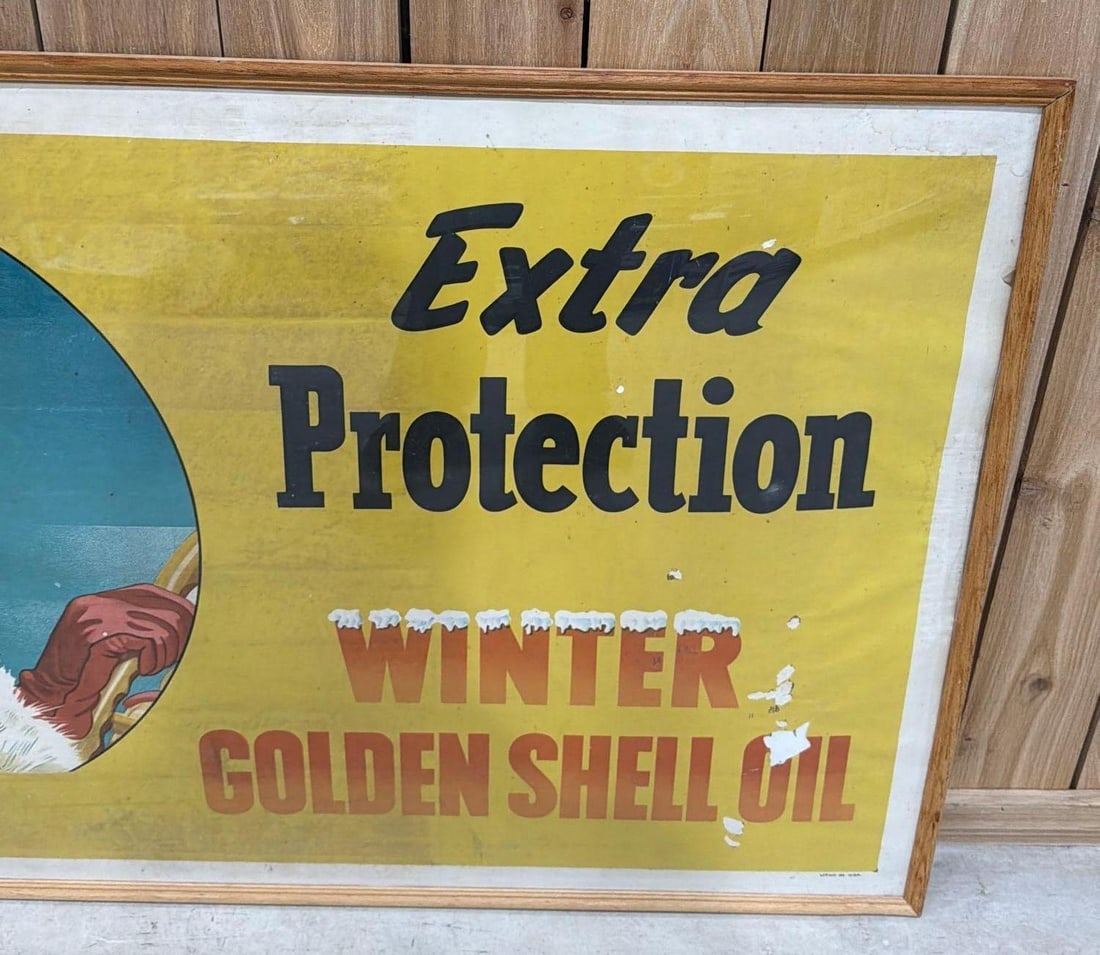 Winter Super Shell w/Lady Driving Poster Framed - 3
