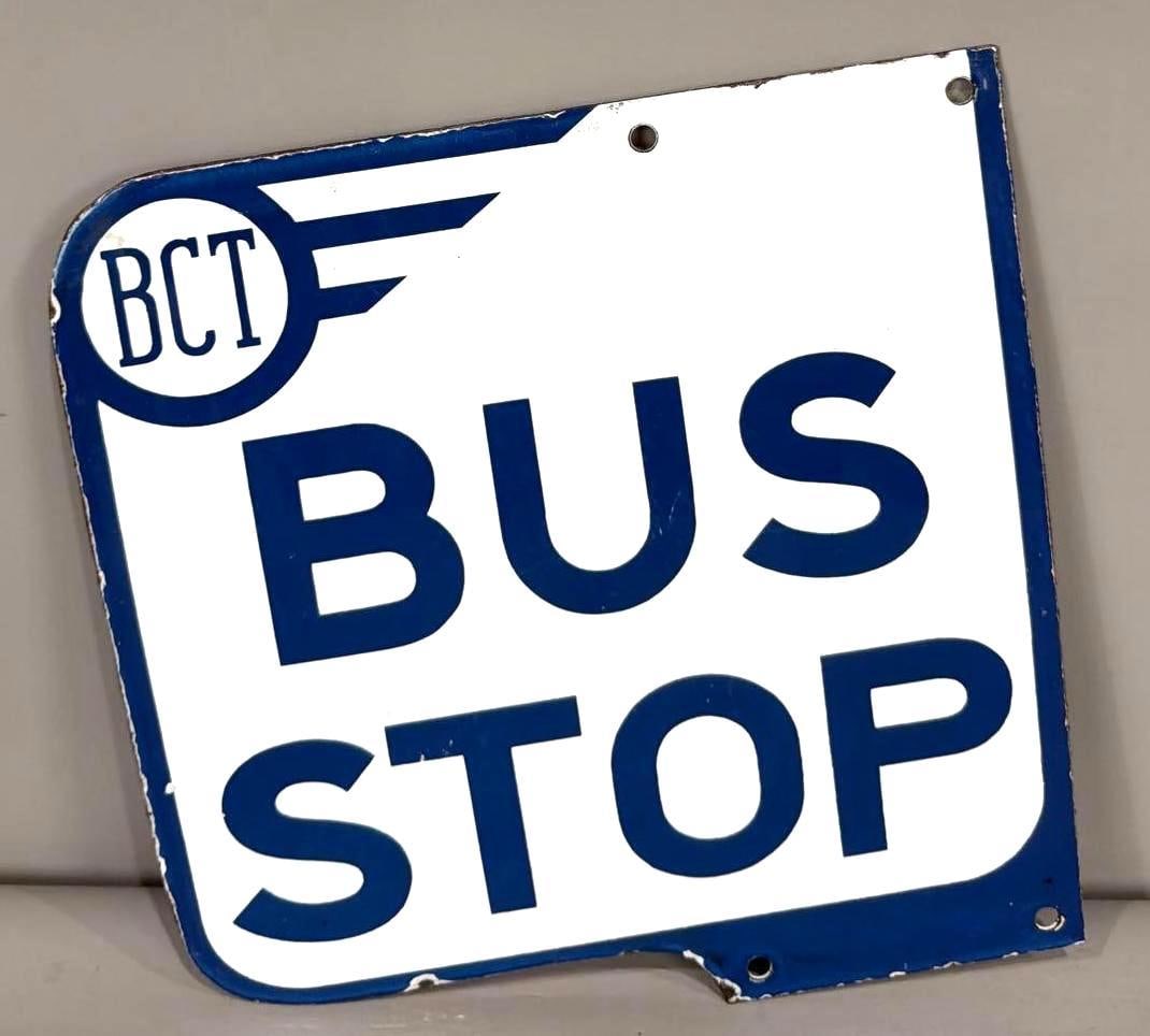 BCT Bus Stop Porcelain Sign (TAC) (1 of 3)