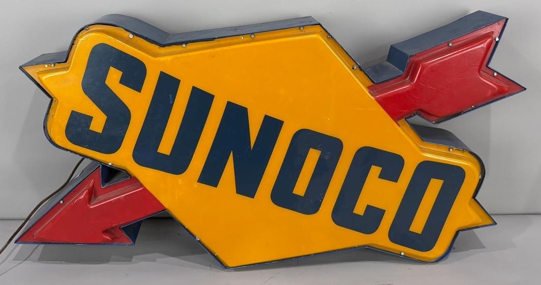 Sunoco Logo Molded Plastic Lighted Sign - 2