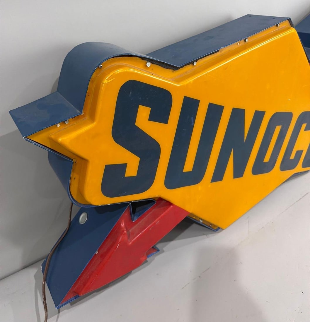 Sunoco Logo Molded Plastic Lighted Sign - 4