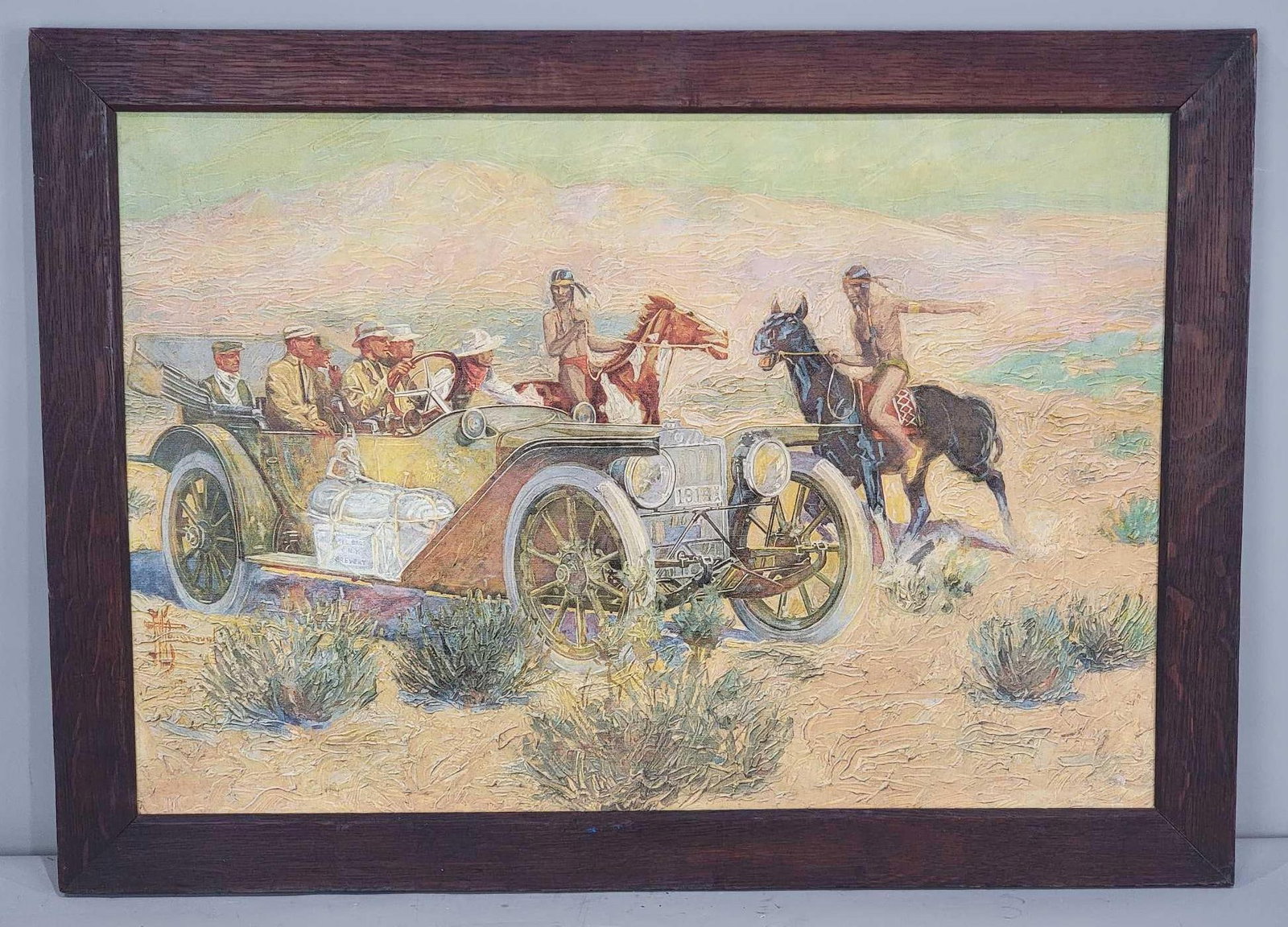 1914 Piels Bros. Brewery Oilette w/Early Under-Stung Car & Indians (1 of 6)