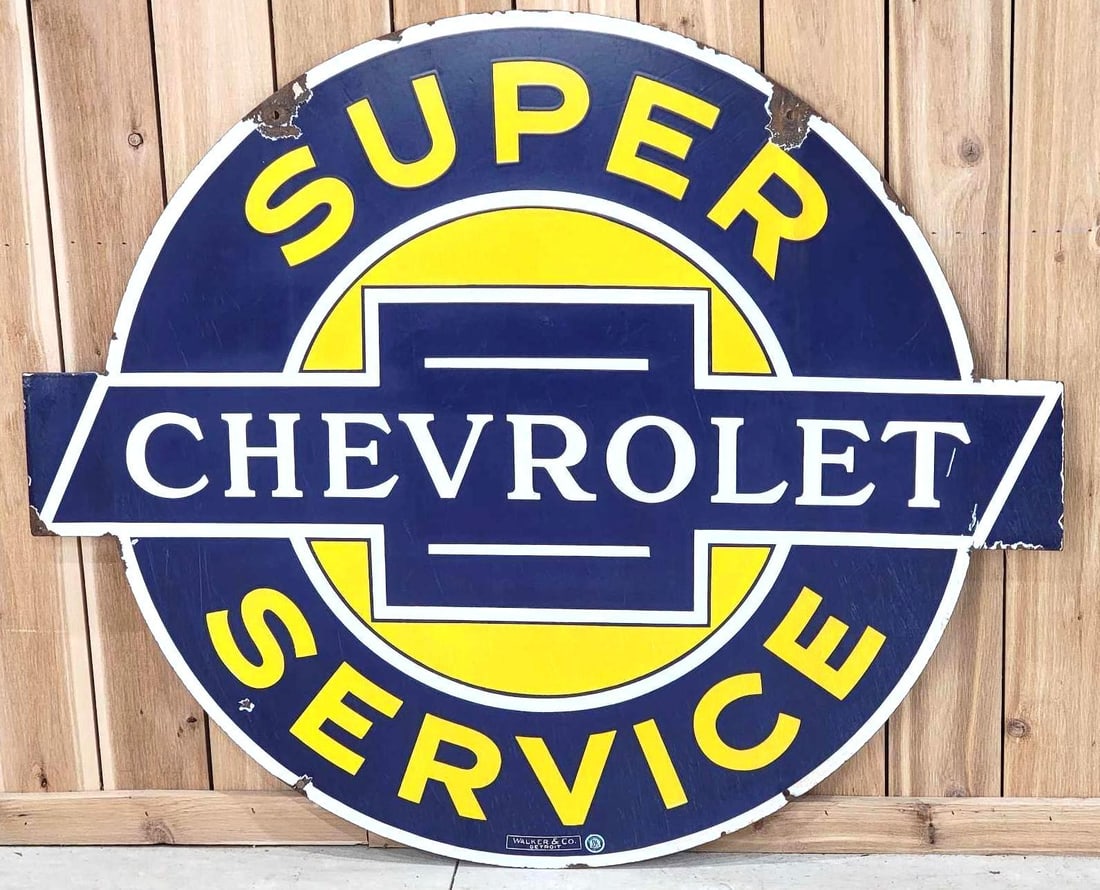Super Chevrolet Service Porcelain Sign (TAC) (1 of 6)