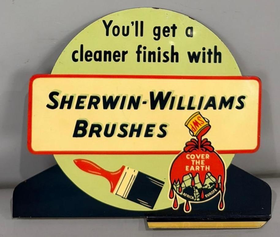 Sherwin-Williams Brushes Metal Rack Topper Sign (TAC) (1 of 3)