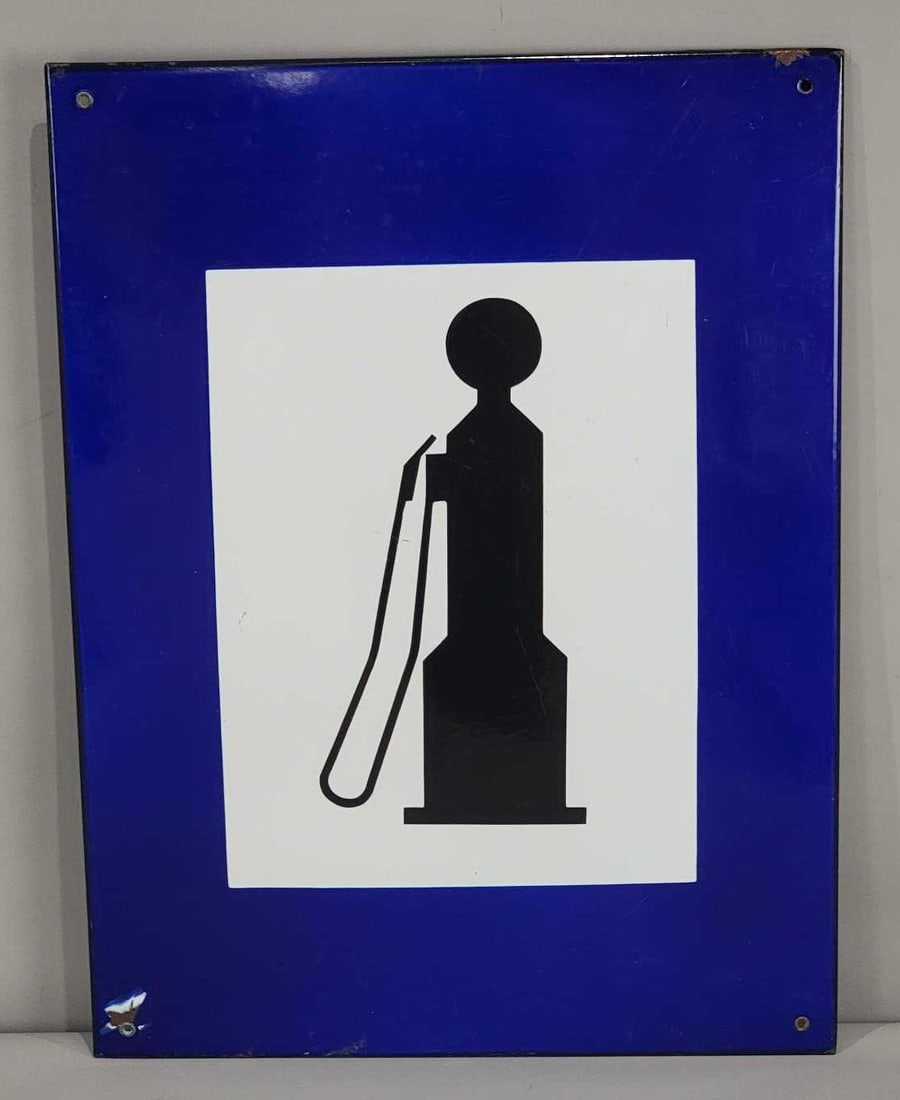 Porcelain Sign w/Gas Pump Image (TAC) (1 of 4)