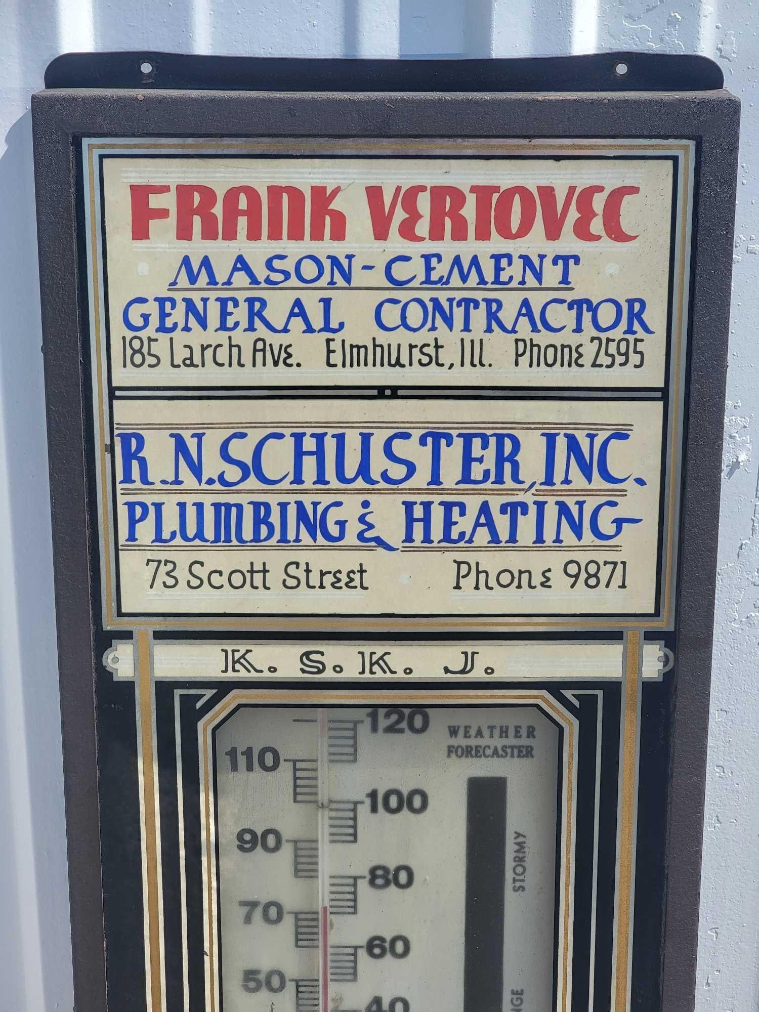 Reverse Painted Advertising Thermometer - 2