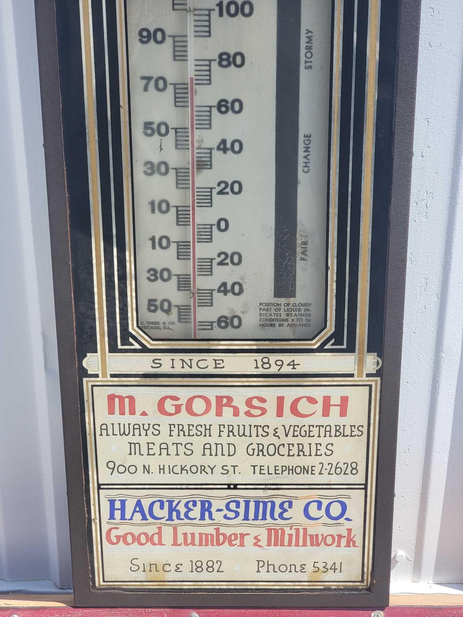 Reverse Painted Advertising Thermometer - 3