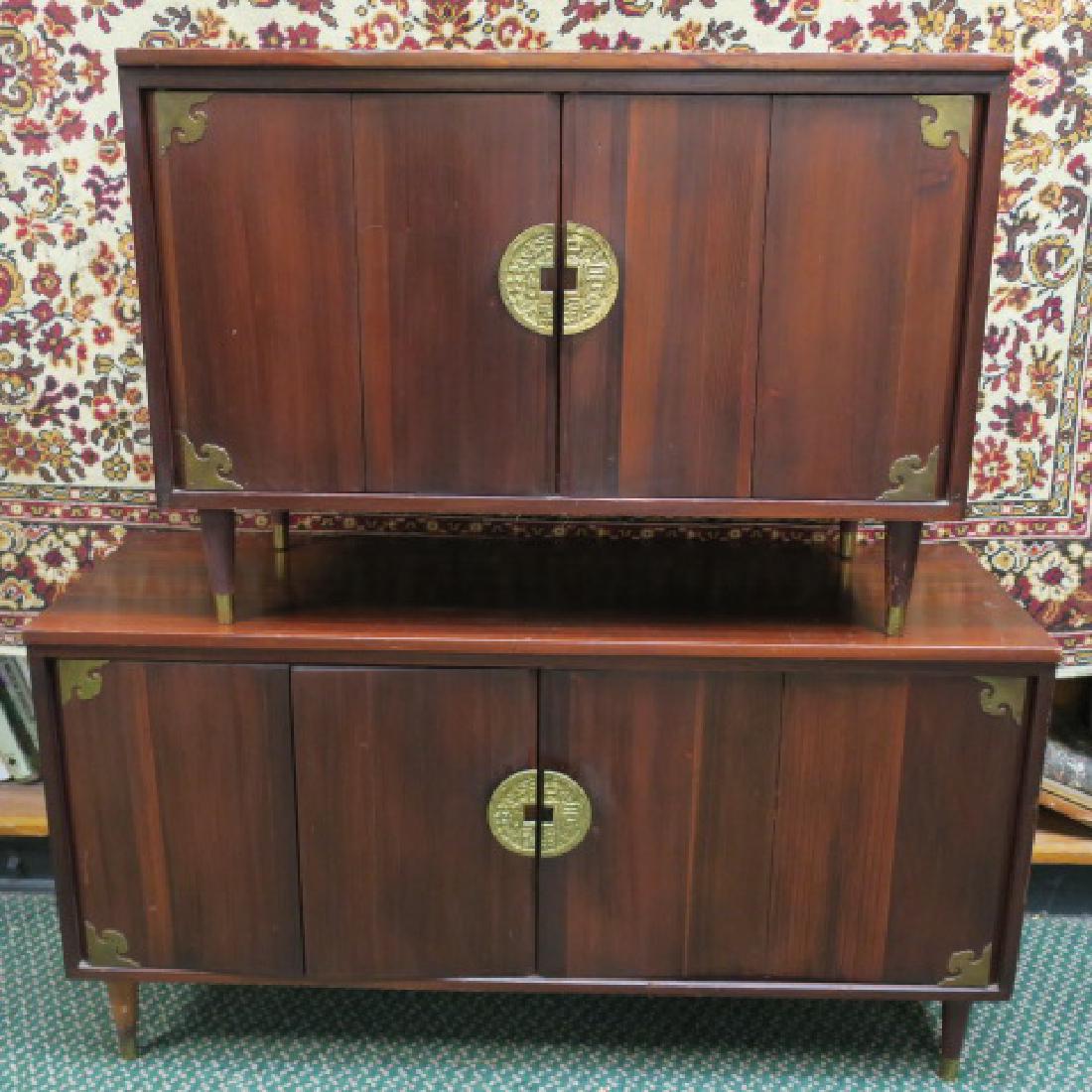 Two Asian with Bronze Oriental Hardware