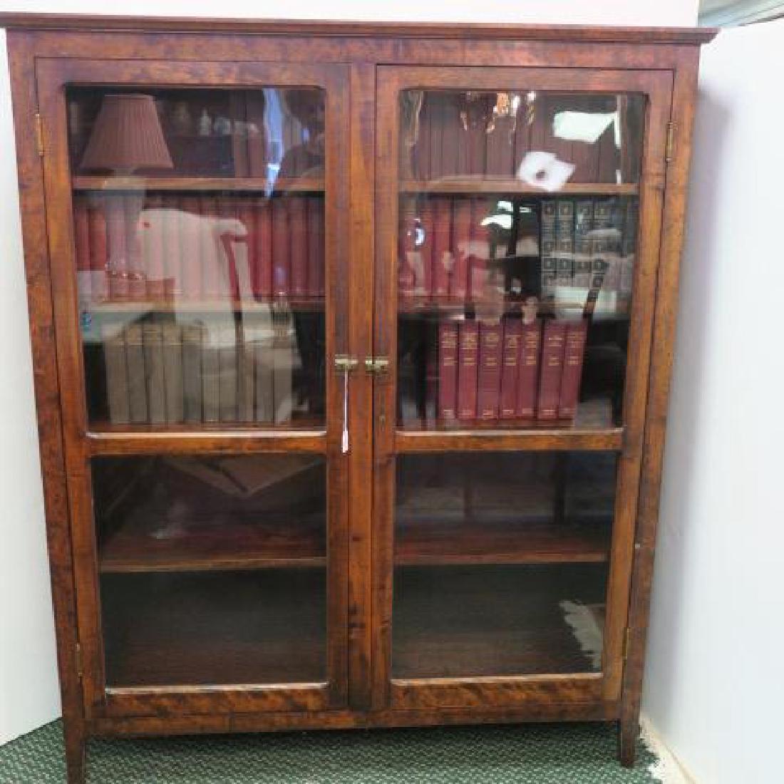18th Century Hand built Poured Glass Front Bookcase: (1 of 2)