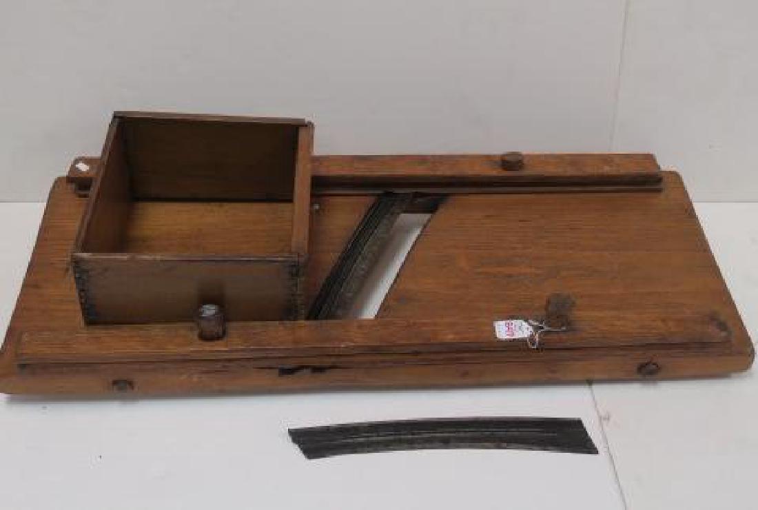 Primitive 19th C. Wooden Kraut Cutter: (1 of 3)