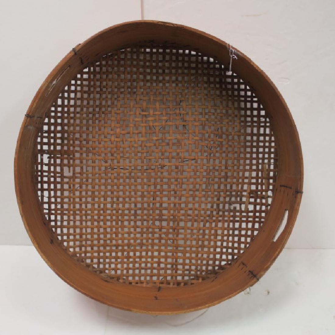 Large Round Bentwood Grain Sifter: (1 of 2)