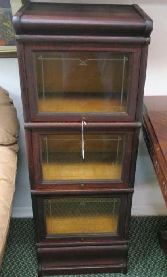 Narrow MASEY Three Sectional or Barrister Bookcase: (1 of 3)