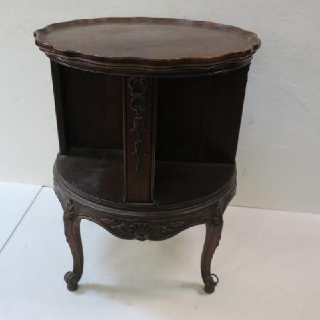 Mahogany Classic Drum Style Revolving Bookcase: (1 of 4)