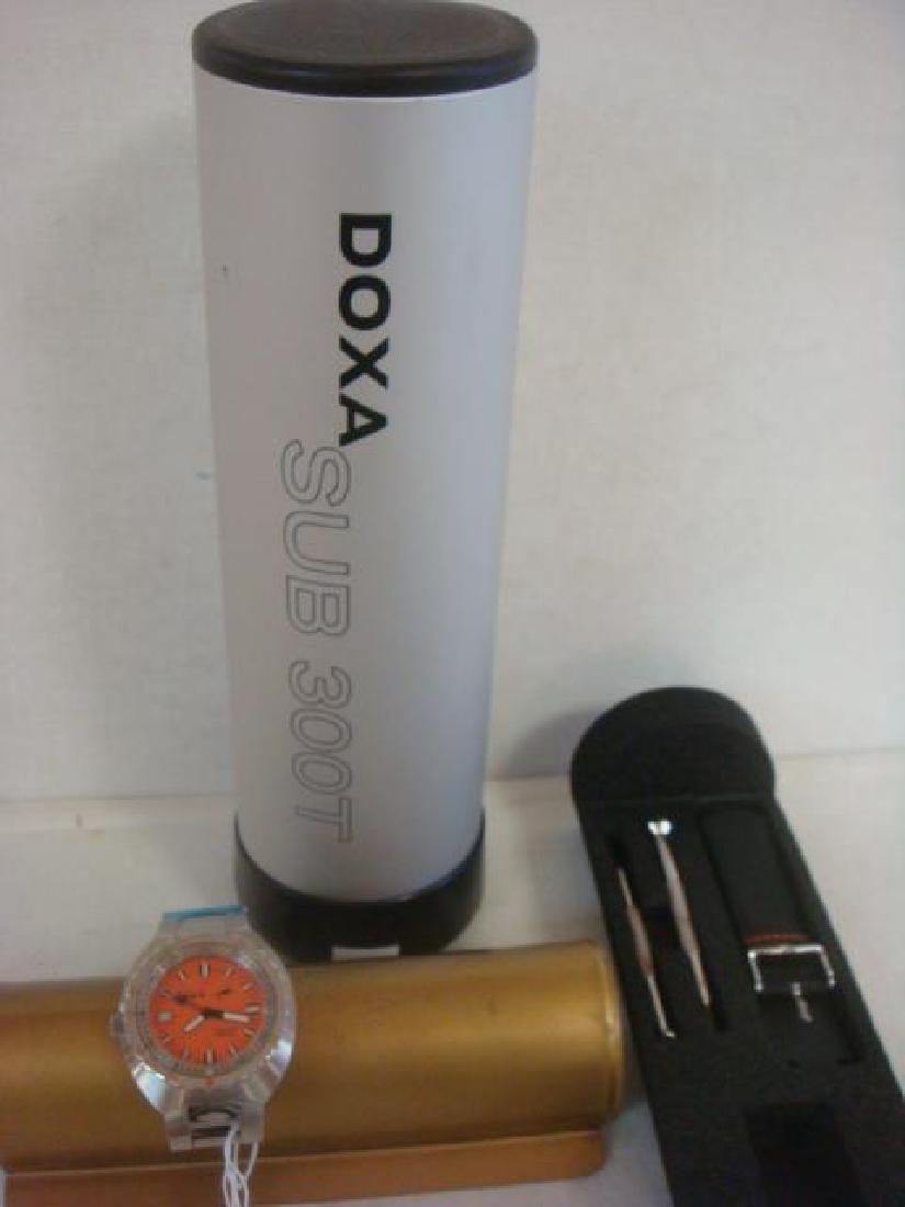 DOXA Self Winding Limited Edition Wrist Watch:: DOXA Self Winding Limited Edition Wrist Watch: 30010 Sea Hunter, Doxa Sub 300T, #995/1000. Stainless Case and Link Bracelet Marked 3167. Gross Weight 115.30 Pennyweight. Swiss Made, Luminous Hands and