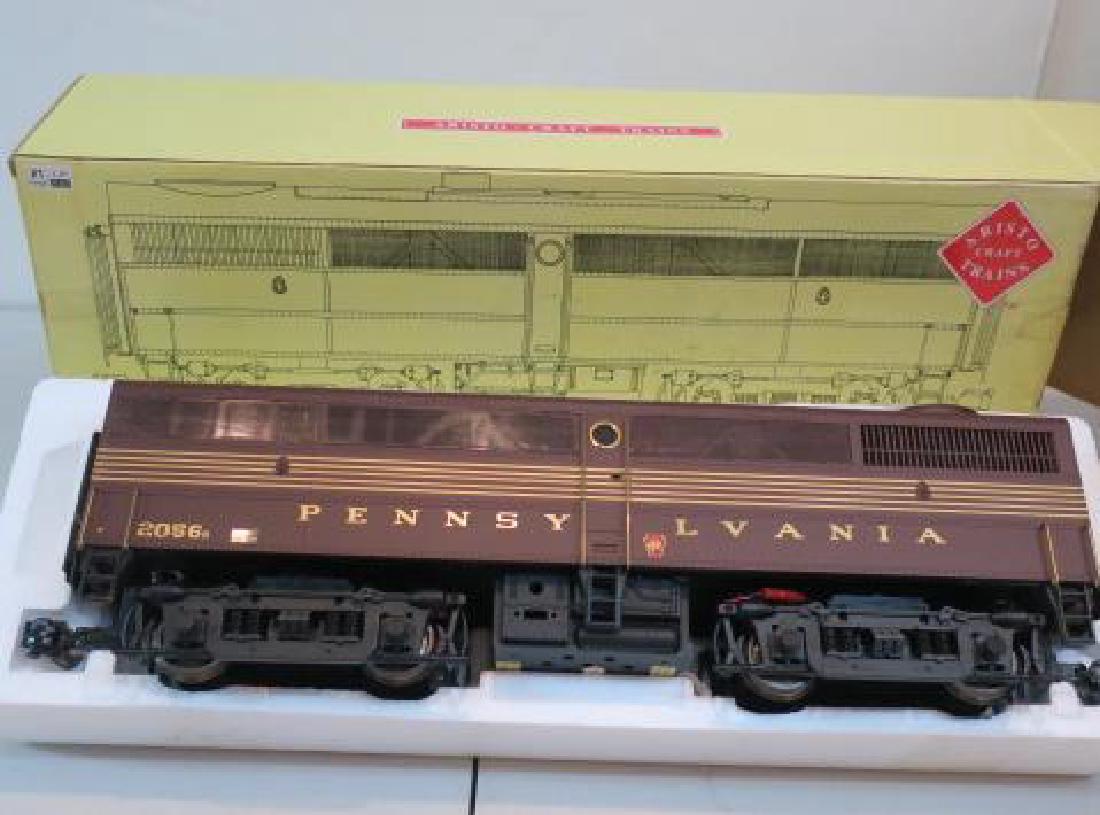 ARISTOCRAFT TRAINS ART 22306 PRR ALCO FB-1 Booster:: ARISTOCRAFT TRAINS ART 22306 PRR ALCO FB-1 Booster: G-Scale Model of Pennsylvania RR Diesel Locomotive ALCO FB-1, Powered. Bench Tested, Working Order. In PENNSYLVANIA RAILROAD Tuscan 5 Stripe Colors.