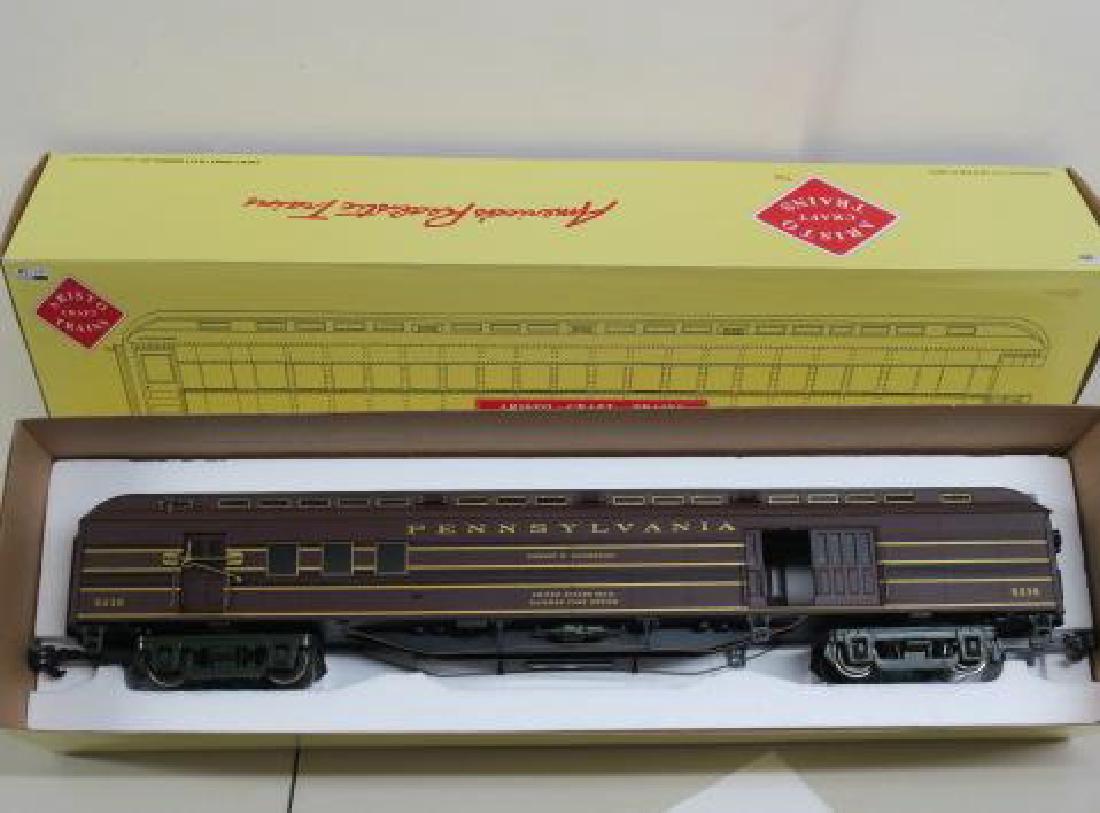 ARISTOCRAFT TRAINS ART 31601, PRR HWT BAGGAGE CAR:: ARISTOCRAFT TRAINS ART 31601, PRR HWT BAGGAGE CAR: G Scale Model Train Car. PENNSYLVANIA RAIL ROAD HEAVYWEIGHT BAGGAGE CAR, "RAILWAY POST OFFICE" C-8 Like New Condition in Box, Shipping Weight 9 lbs.