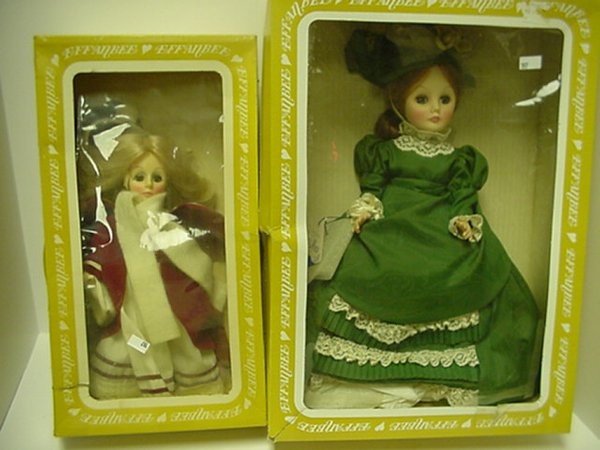 2 Effanbee Dolls in Original Box: 2 Effanbee Dolls in Original Box: 11" Vinyl Winter Doll and 14" Emerald Isle Vinyl Doll.