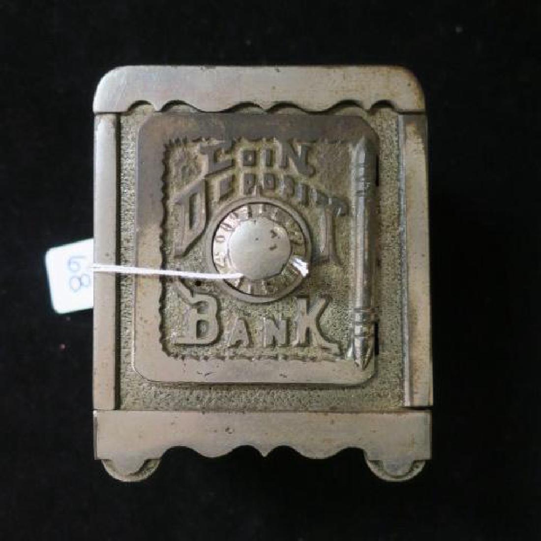 Antique "COIN DEPOSIT BANK" Safe Style Bank