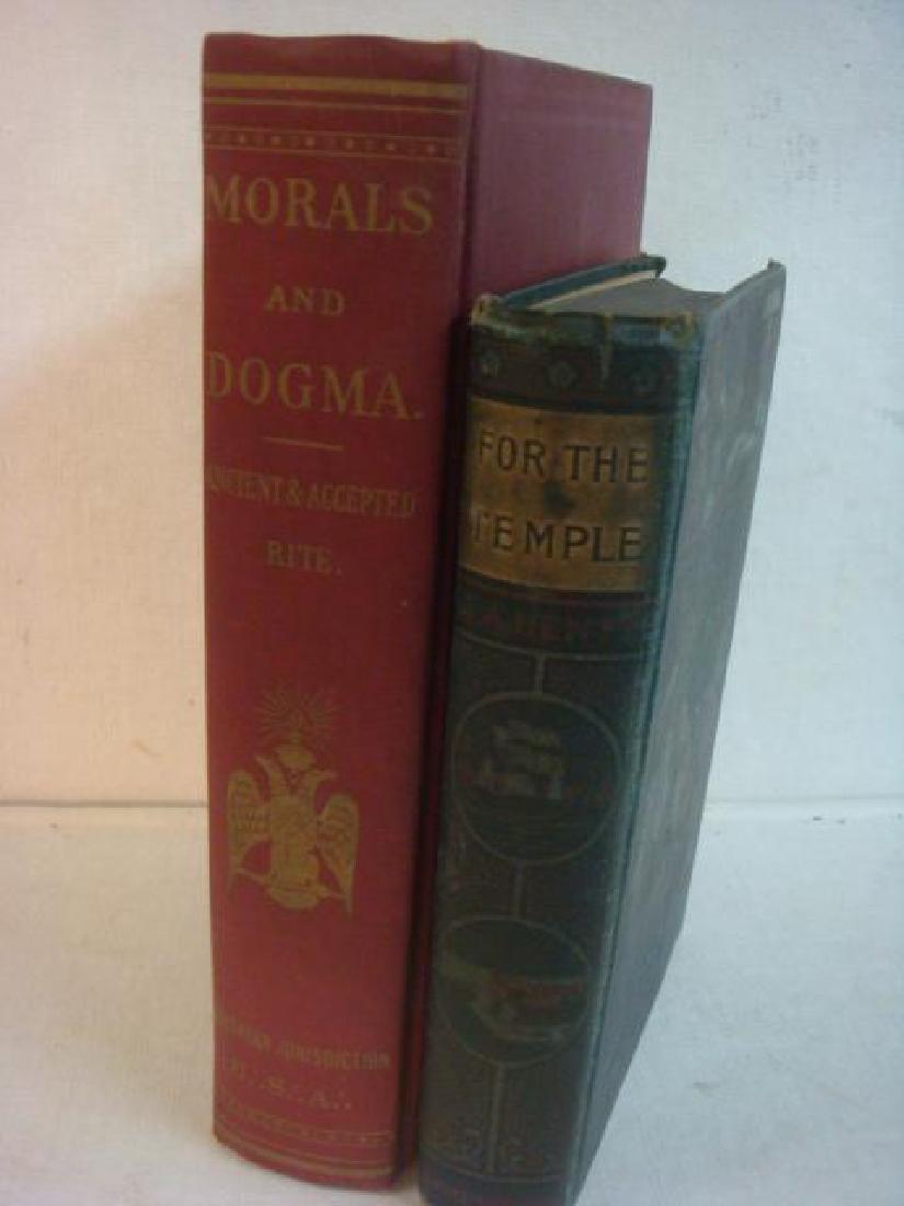 2 Books Freemasonry MORALS & DOGMA & FOR THE TEMPLE:: 2 Books Freemasonry MORALS & DOGMA & FOR THE TEMPLE: FOR THE TEMPLE, G.A. HENTY Romance and Adventure Novel, CA 1880. MORALS & DOGMA, Prepared by the Supreme Council of the 33 Degree. Copywrite 1871,