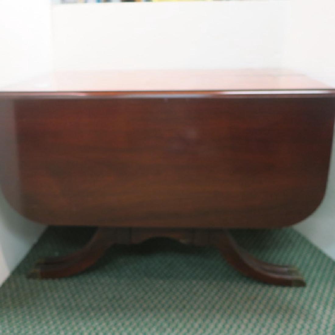 DUNCAN PHYFE Expanding Drop Leaf Banquet Table:: DUNCAN PHYFE Expanding Drop Leaf Banquet Table: Five 12" Leaves & 18" Drops expand this Table from 26 Inches to 122", Just over 10 Feet of Family Holiday Dinners. Reverse Sabre Legs and Brass Capped F