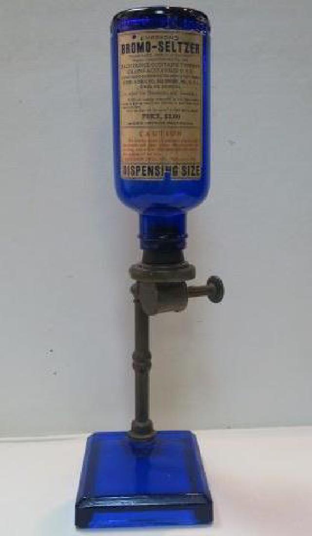 Vintage Countertop BROMOSELTZER Dispenser with Bottle