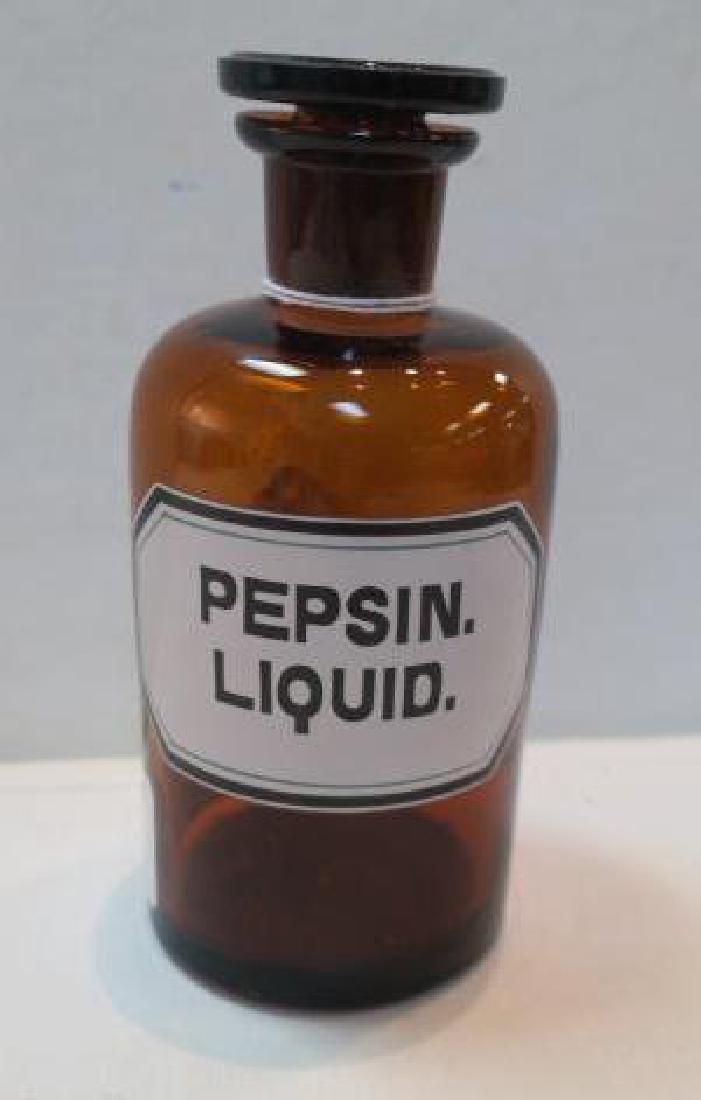 Amber Antique Apothecary Bottle "PEPSIN LIQUID.": (1 of 3)
