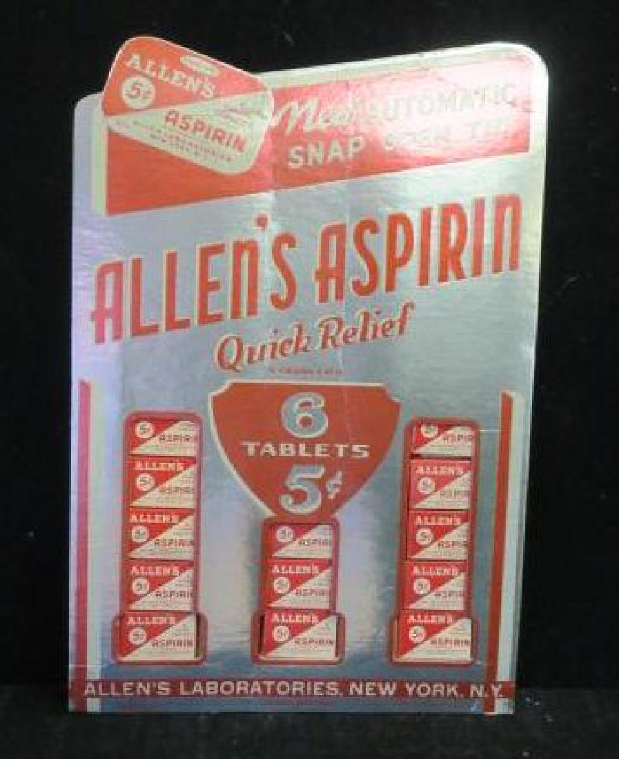 ALLEN'S ASPRIN Counter Display with Mailer Cover: (1 of 3)