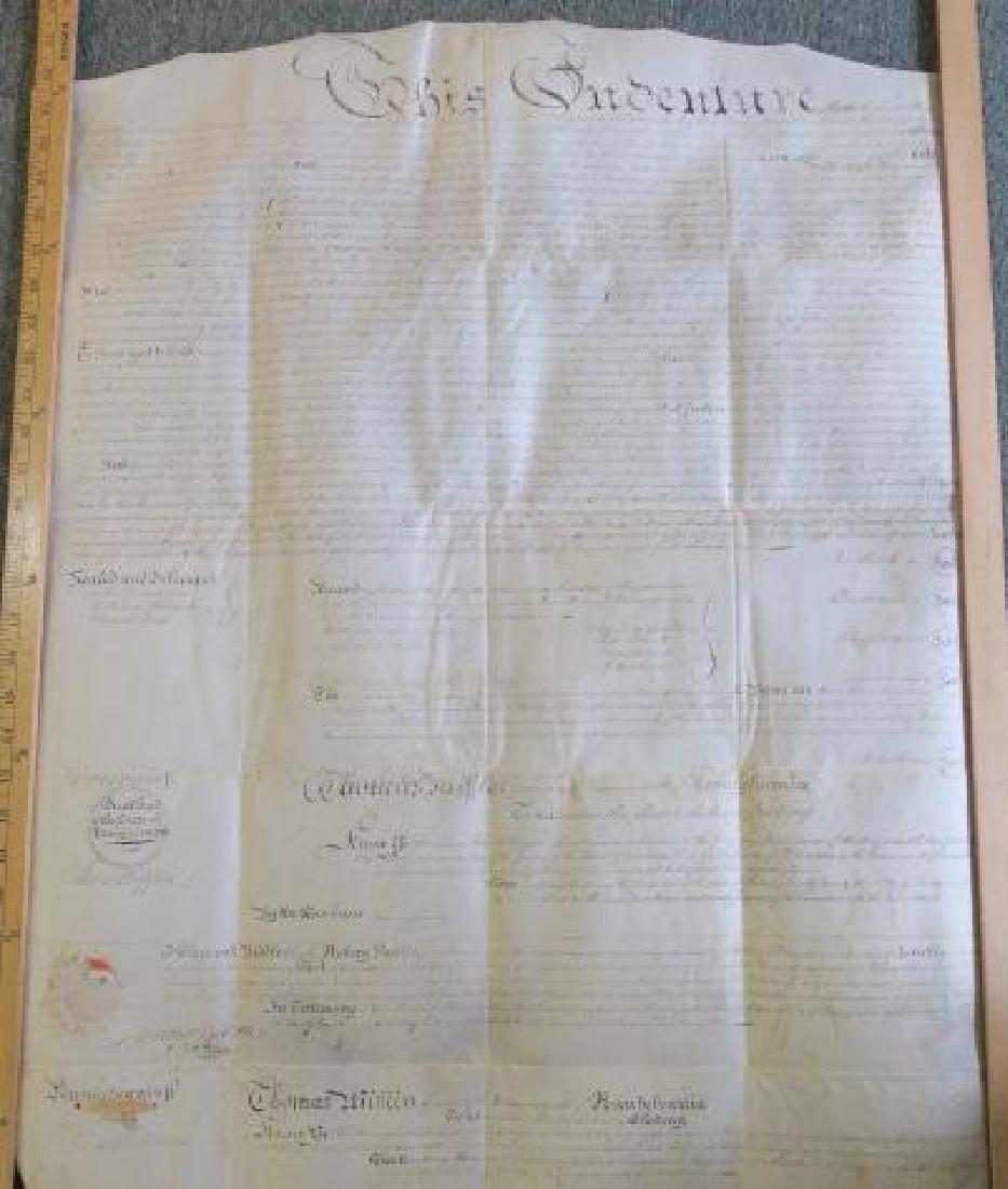 PENNSYLVANIA LAND GRANT, JOHN NICHOLSON, 1795:: PENNSYLVANIA LAND GRANT, JOHN NICHOLSON, 1795: Signed 19th December 1794, giving MR. NICHOLSON Title to 40,000 Acres of Land Near Orangeburg, Winton County South Carolina. Signed by James Trimble for 