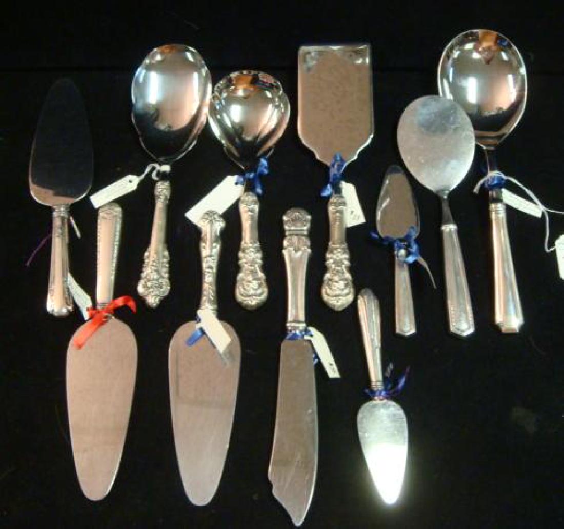 Eleven Sterling Handled Serving Pieces: (1 of 3)