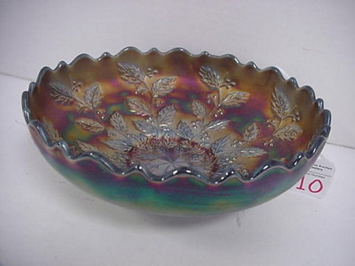 10 Fenton Carnival Gl Holly Bowl Blue May 25 2003 10 Fenton Carnival Gl Holly Bowl