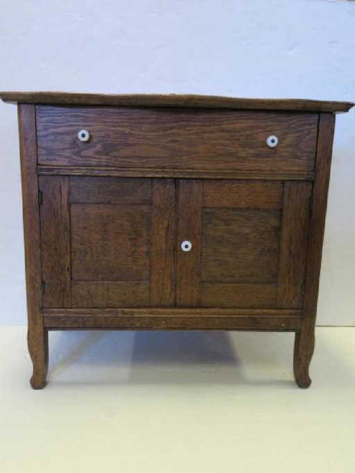 antique tiger oak washstand