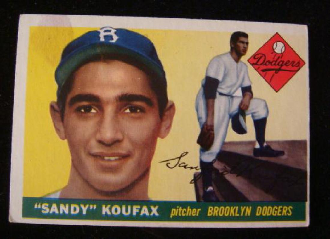 1955 TOPPS #123 "SANDY" KOUFAX Rookie Baseball Card: (1 of 3)