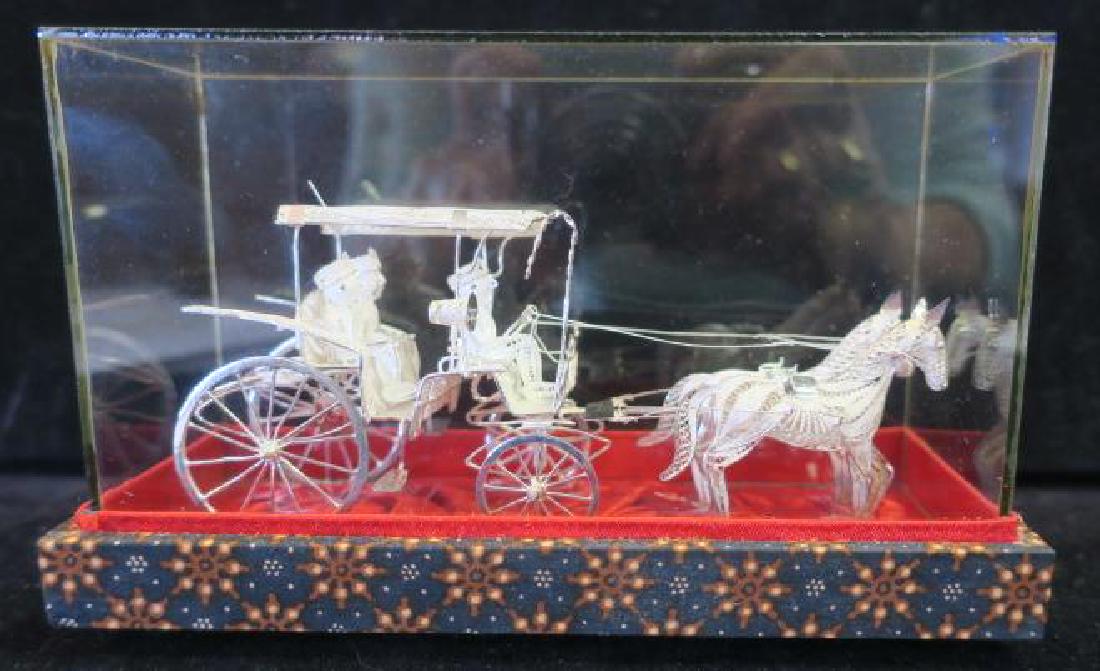 Sterling Silver Mini Filigree Carriage with Horses: (1 of 4)