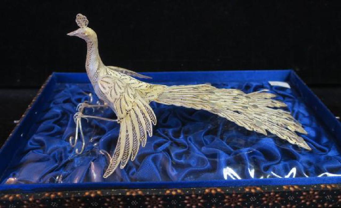 Sterling Silver Wire Filigree Peacock: (1 of 4)