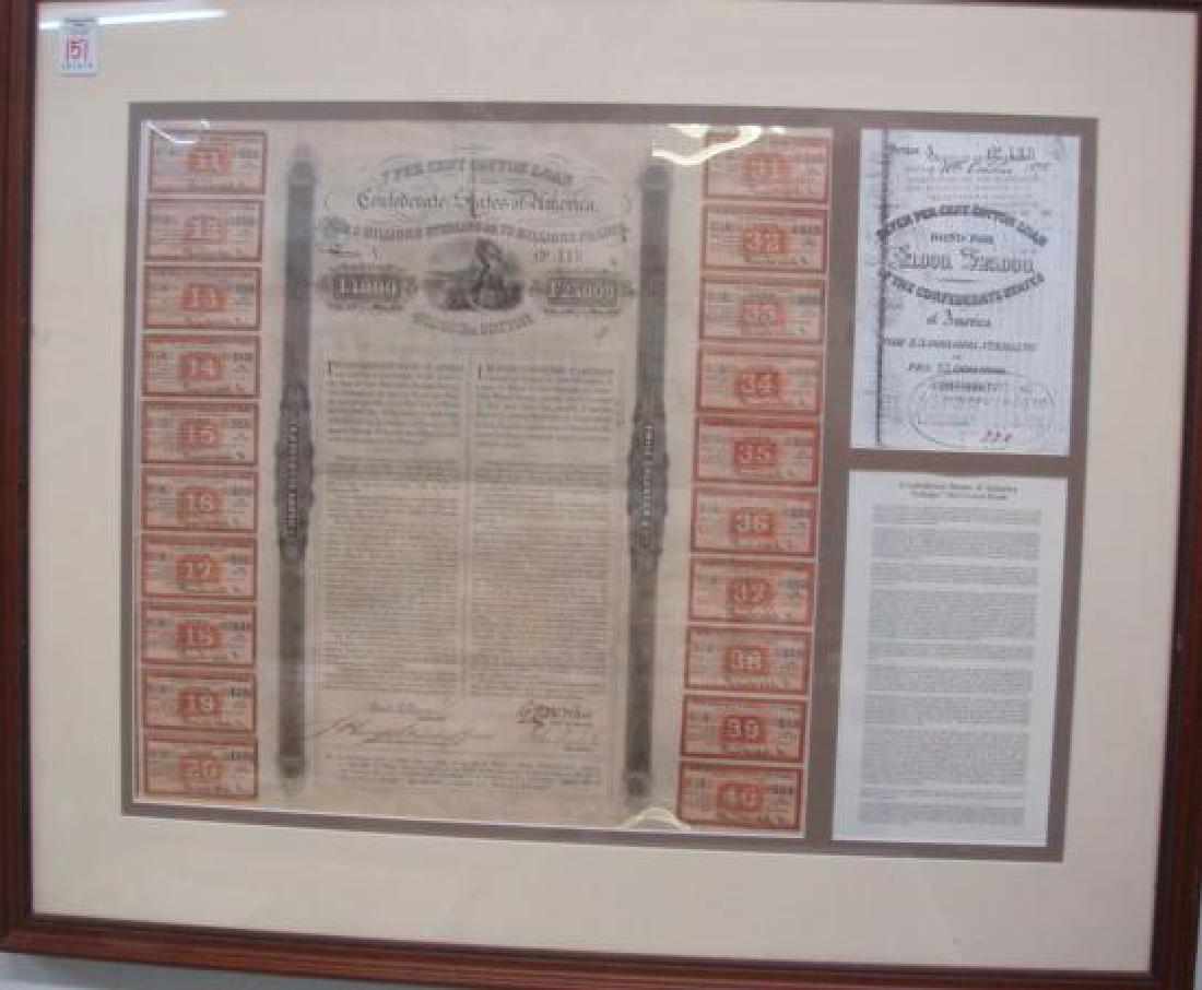 ERLANGER COTTON BOND CONFEDERATE STATES OF AMERICA: (1 of 4)