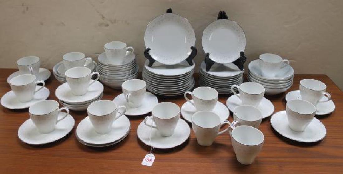 MIKASA & NORITAKE Partial Dinnerware Sets, 71 Pieces:: MIKASA & NORITAKE Partial Dinnerware Sets, 71 Pieces: MIKASA "Susan" Partial Dinnerware Includes 12 Salad Plates, 11 Bread Plates, 11 Soup Bowls, 11 Dessert Bowls, 17 cups, 12 Saucers. Complimentary N