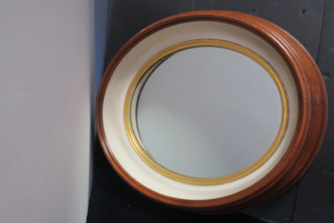 Vintage Oval Shadowbox Frame with Mirror: (1 of 3)