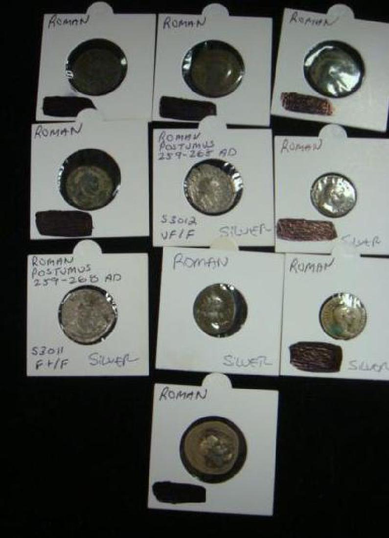 10 Ancient Roman Silver and Bronze Coins (1 of 4)