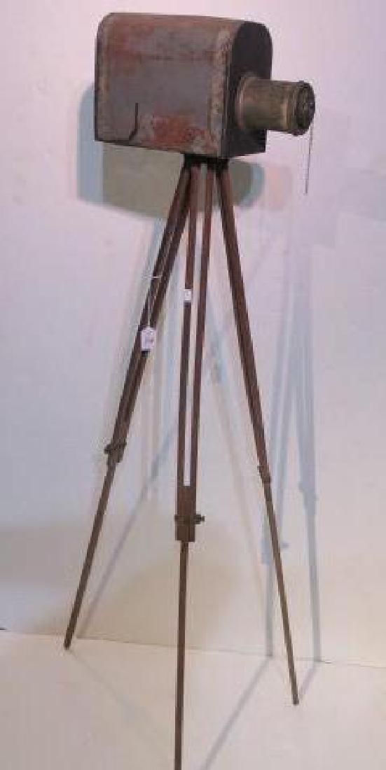 Civil War Era Homemade Box CAMERA OBSCURA with Tripod
